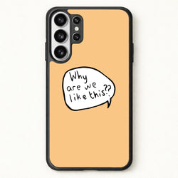 Why Are We Like This - Heart TV Phone Case for Galaxy S26 Ultra