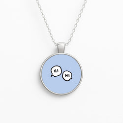 Hi Hi - Heart TV Circle Necklace