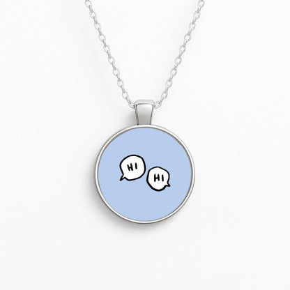 Hi Hi - Heart TV Circle Necklace