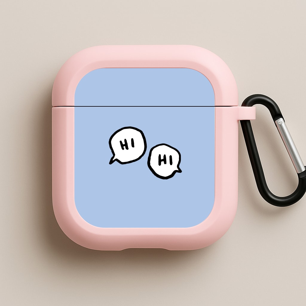 Hi Hi - Heart TV Pink AirPods Case