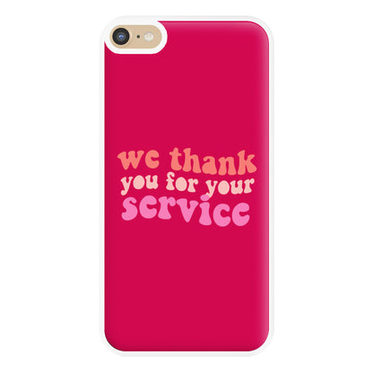 We Thank You For Your Service - Heart TV Phone Case for iPhone 6 Plus / 7 Plus / 8 Plus