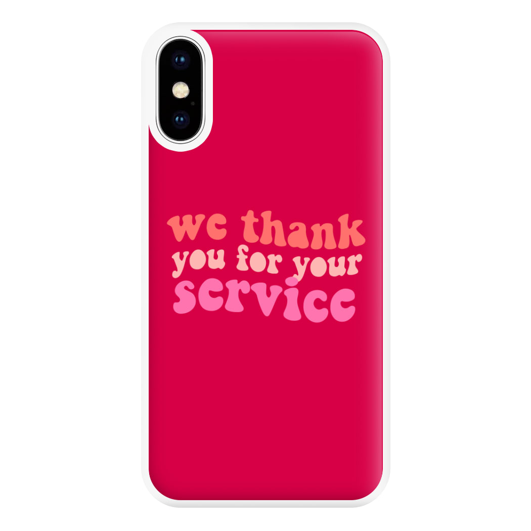 We Thank You For Your Service - Heart TV Phone Case for iPhone XS Max