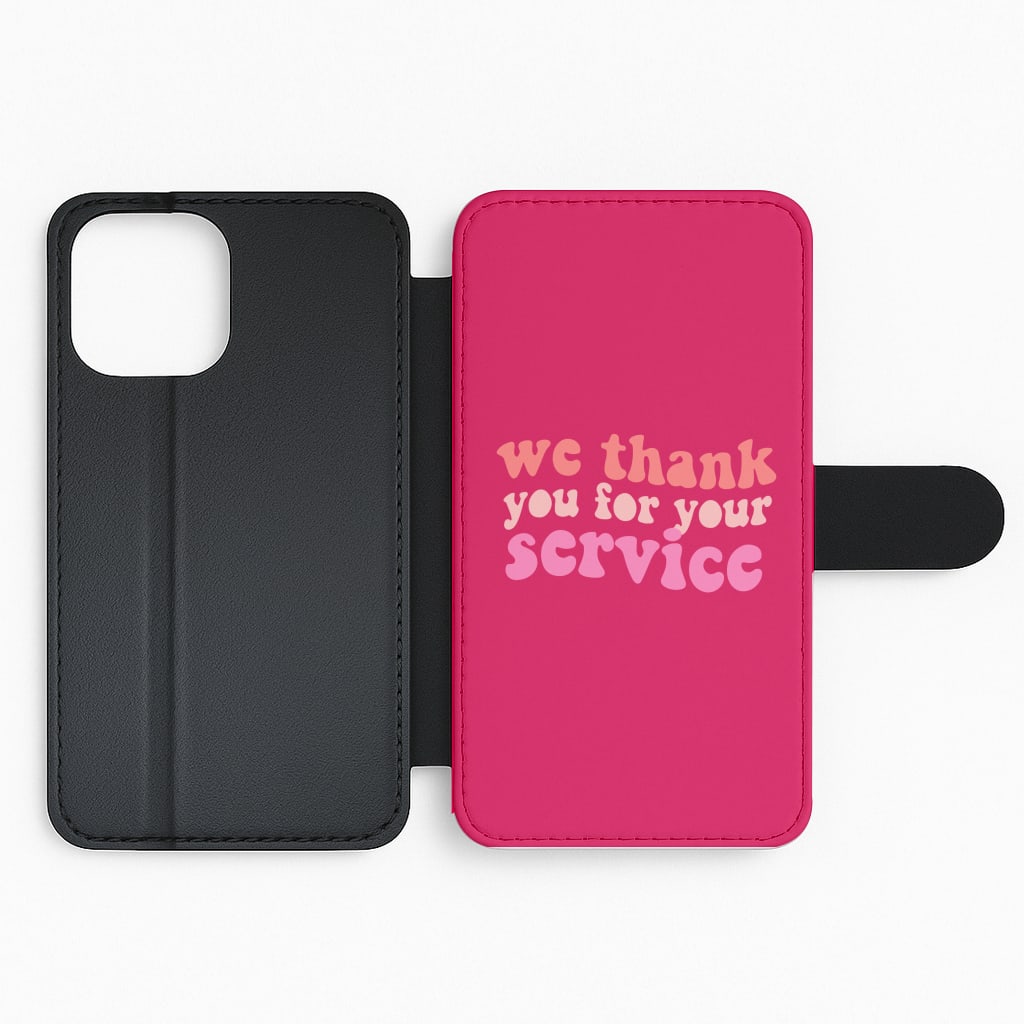 We Thank You For Your Service - Heart TV Flip Phone Case