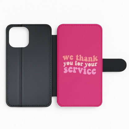 We Thank You For Your Service - Heart TV Flip Phone Case