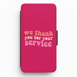 We Thank You For Your Service - Heart TV Flip / Wallet Phone Case