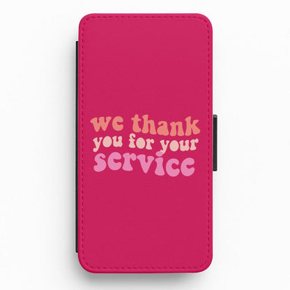 We Thank You For Your Service - Heart TV Flip / Wallet Phone Case