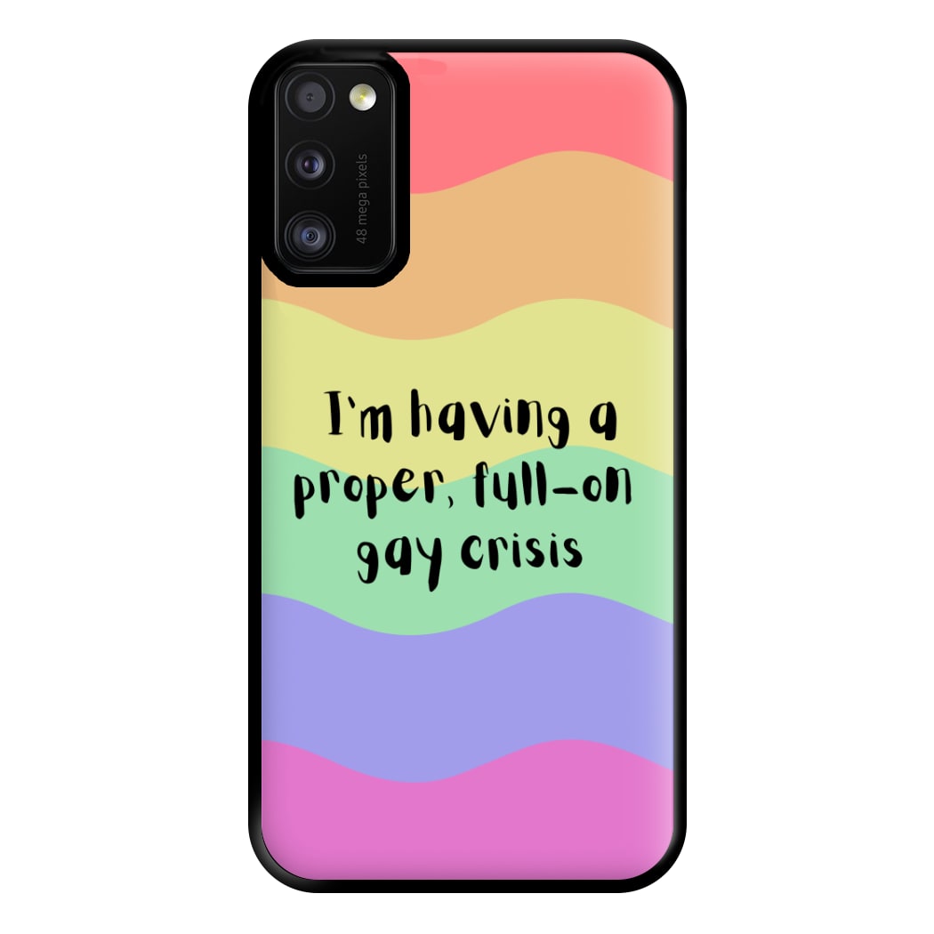 Gay Crisis - Heart TV Phone Case for Galaxy A41