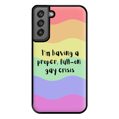 Gay Crisis - Heart TV Phone Case for Galaxy S21FE