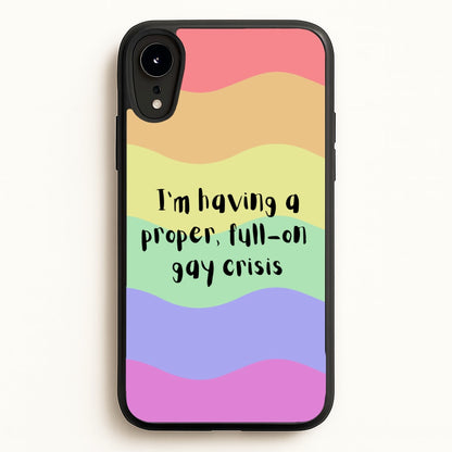 Gay Crisis - Heart TV  - Heartstopper Phone Case for iPhone XR