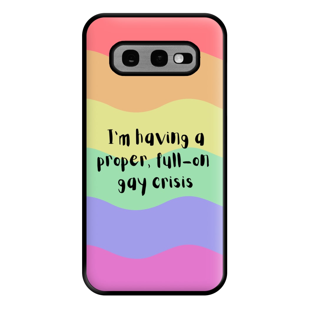 Gay Crisis - Heart TV Phone Case for Galaxy S10e