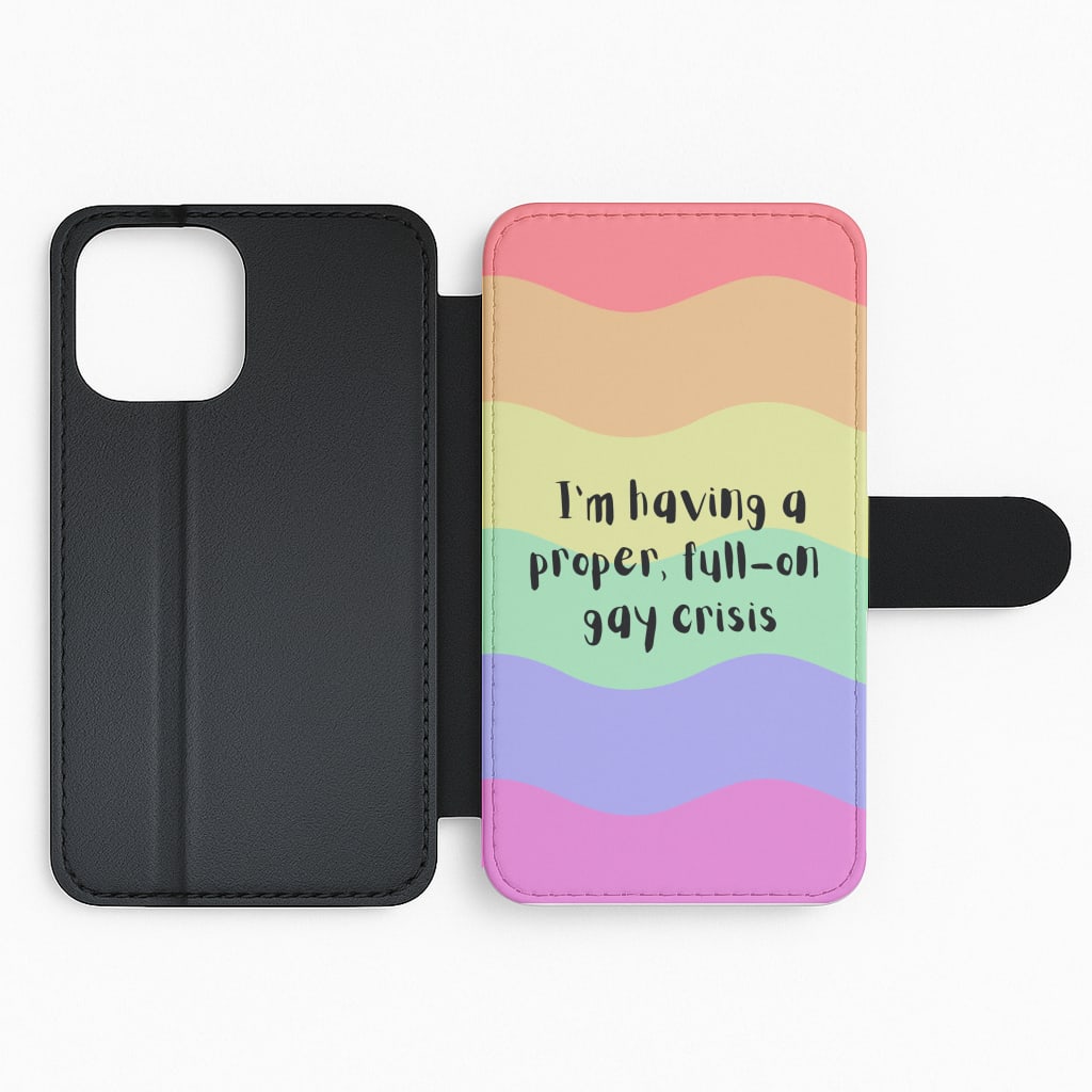 Gay Crisis - Heart TV Flip Phone Case