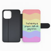 Gay Crisis - Heart TV Flip / Wallet Phone Case 2