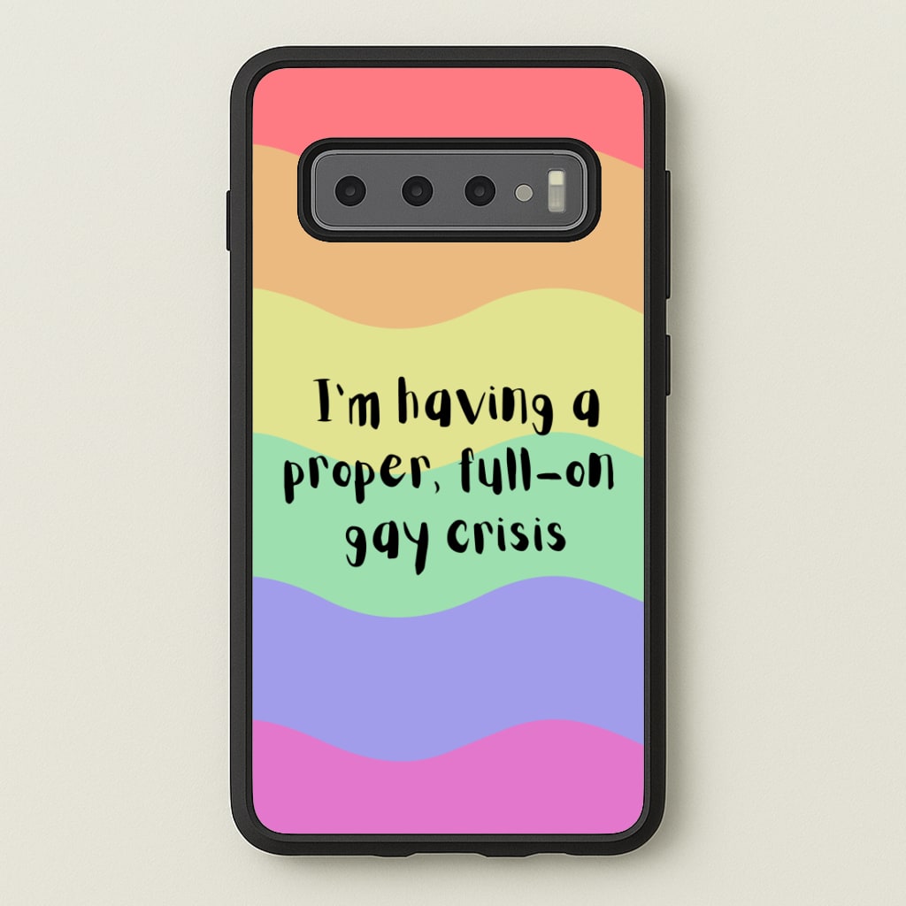 Gay Crisis - Heart TV  - Heartstopper Phone Case for Galaxy S10