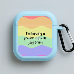 Gay Crisis - Heart TV Blue AirPods Case