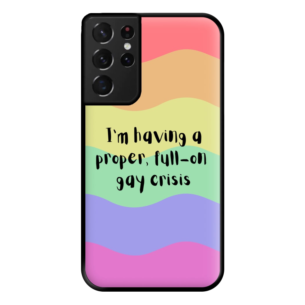 Gay Crisis - Heart TV Phone Case for Galaxy S21 Ultra