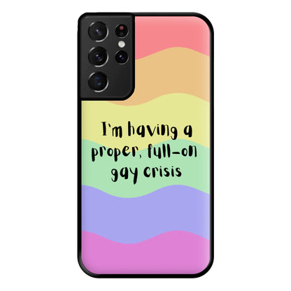 Gay Crisis - Heart TV Phone Case for Galaxy S21 Ultra