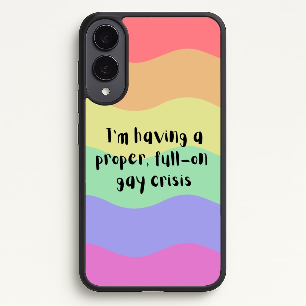 Gay Crisis - Heart TV  - Heartstopper Phone Case for Galaxy S25 Edge