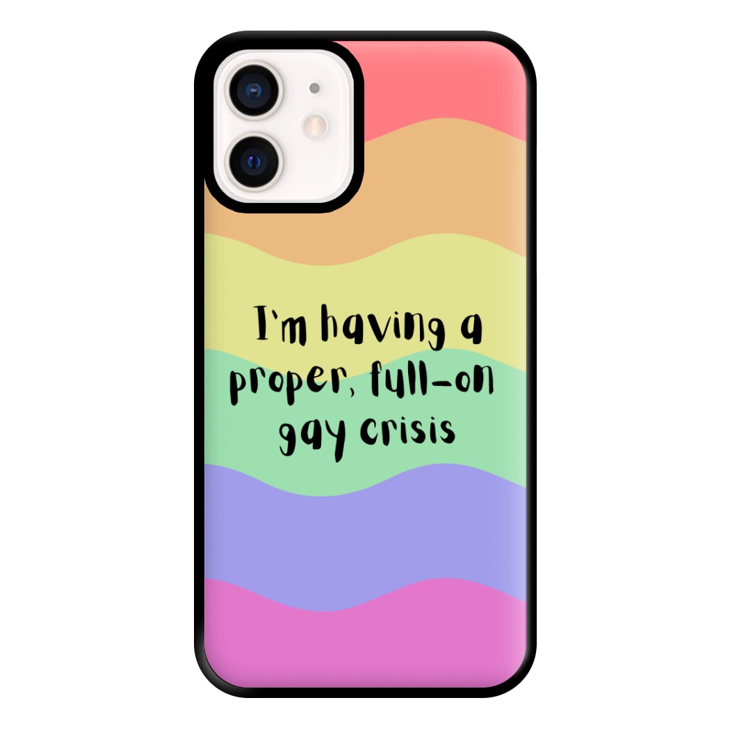 Gay Crisis - Heart TV Phone Case for iPhone 12 Mini