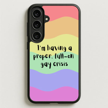 Gay Crisis - Heart TV Phone Case for Galaxy S25FE