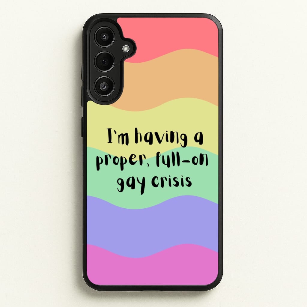 Gay Crisis - Heart TV  - Heartstopper Phone Case for Galaxy A34