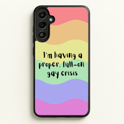 Gay Crisis - Heart TV  - Heartstopper Phone Case for Galaxy A34