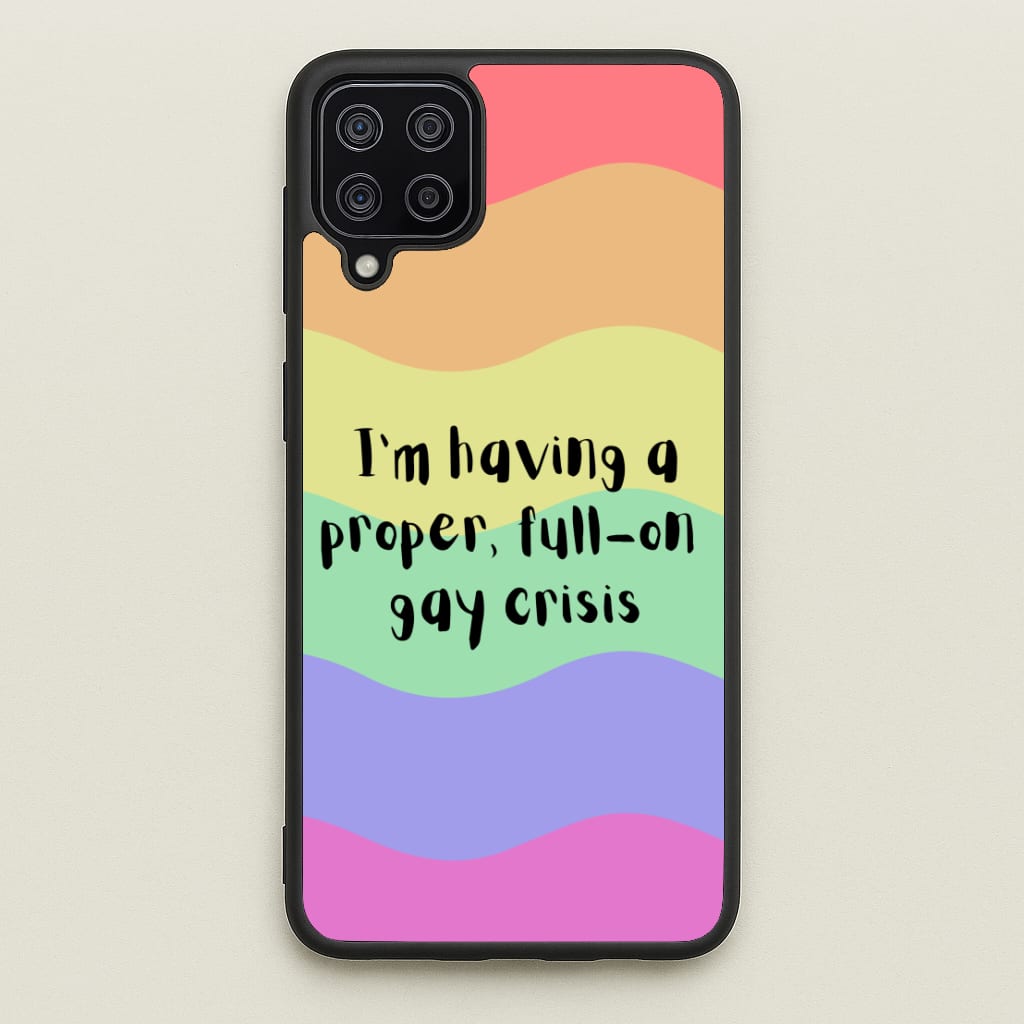 Gay Crisis - Heart TV  - Heartstopper Phone Case for Galaxy A12