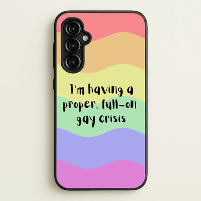 Gay Crisis - Heart TV  - Heartstopper Phone Case for Galaxy A54