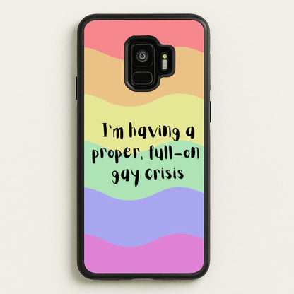 Gay Crisis - Heart TV  - Heartstopper Phone Case for Galaxy S9