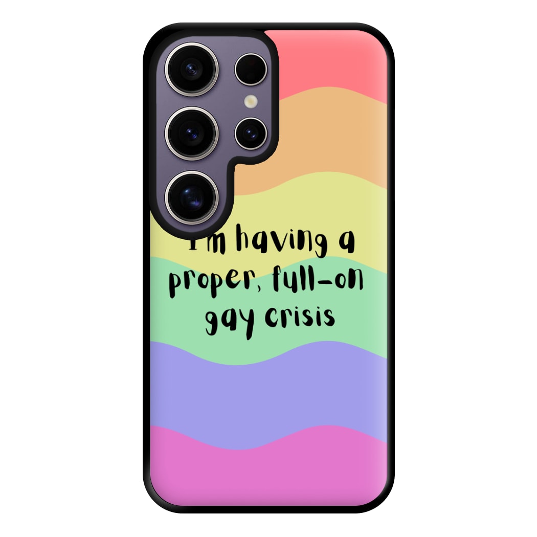 Gay Crisis - Heart TV Phone Case for Galaxy S25 Ultra