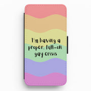 Gay Crisis - Heart TV Flip / Wallet Phone Case 1