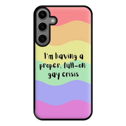 Gay Crisis - Heart TV Phone Case for Galaxy S23FE