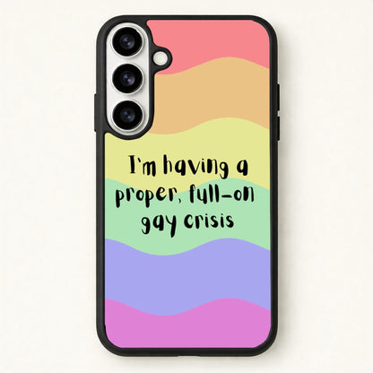Gay Crisis - Heart TV Phone Case for Galaxy S26 Plus