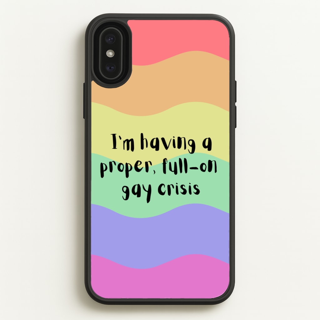 Gay Crisis - Heart TV  - Heartstopper Phone Case for iPhone XS Max