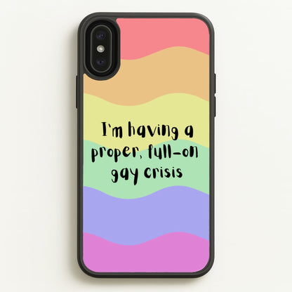 Gay Crisis - Heart TV  - Heartstopper Phone Case for iPhone XS Max