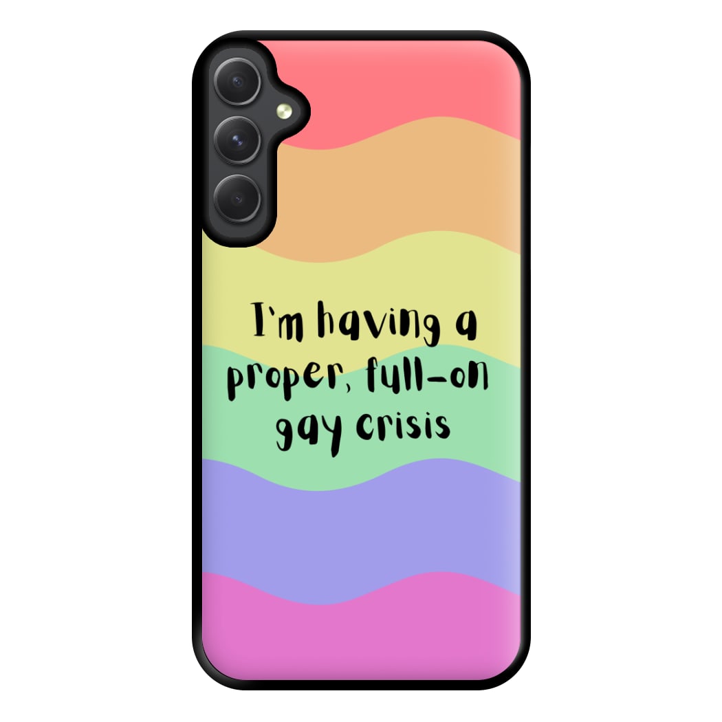 Gay Crisis - Heart TV Phone Case for Galaxy A54