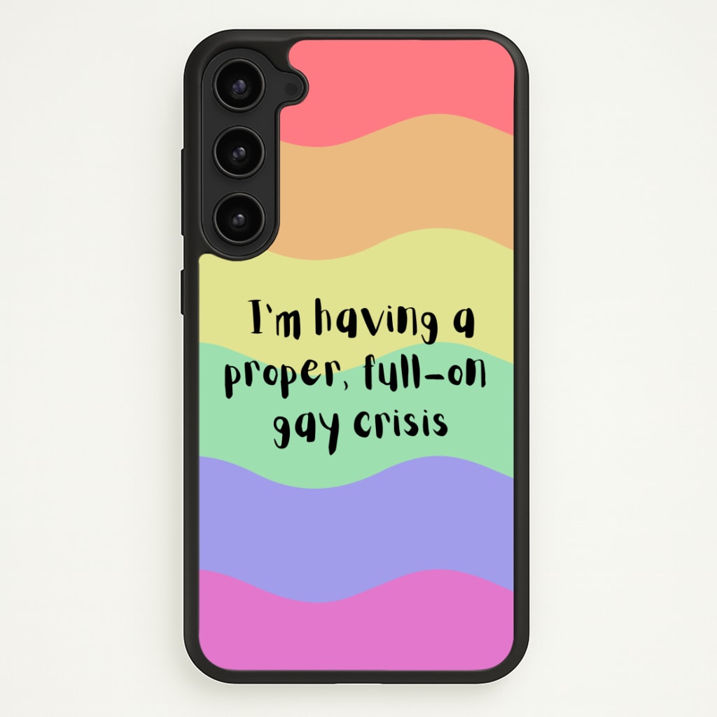 Gay Crisis - Heart TV  - Heartstopper Phone Case for Galaxy S23