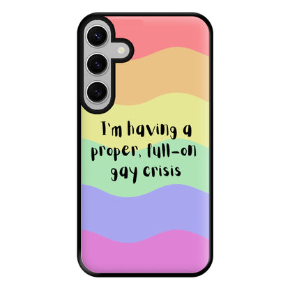 Gay Crisis - Heart TV Phone Case for Galaxy S24FE