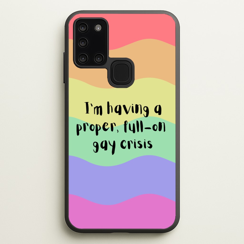 Gay Crisis - Heart TV  - Heartstopper Phone Case for Galaxy A21s