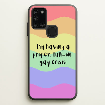Gay Crisis - Heart TV  - Heartstopper Phone Case for Galaxy A21s