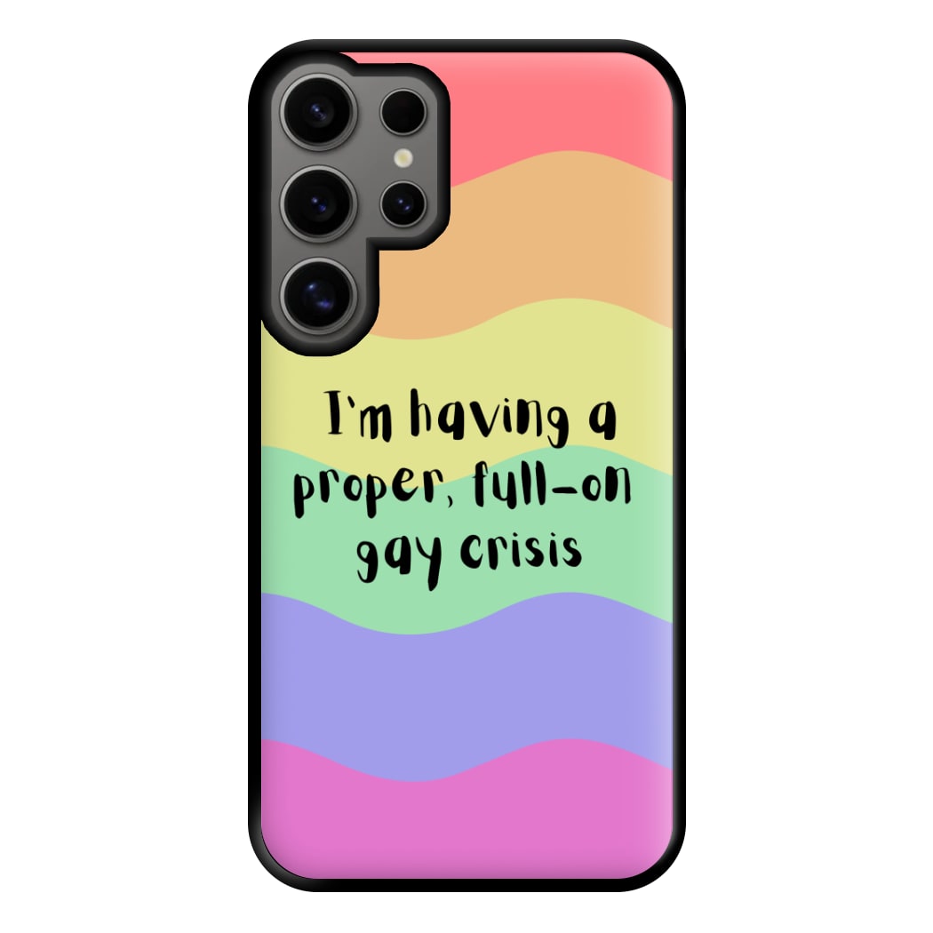 Gay Crisis - Heart TV Phone Case for Galaxy S24 Ultra