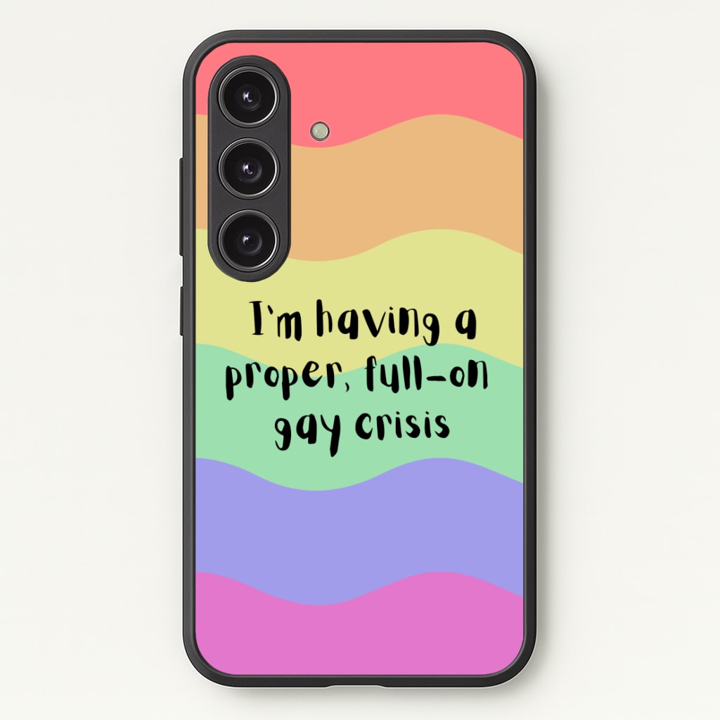 Gay Crisis - Heart TV  - Heartstopper Phone Case for Galaxy S25