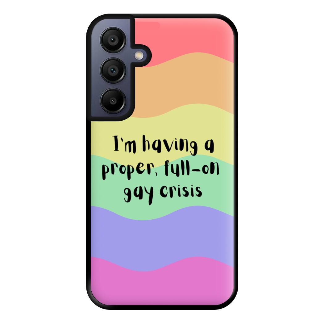 Gay Crisis - Heart TV Phone Case for Galaxy A15