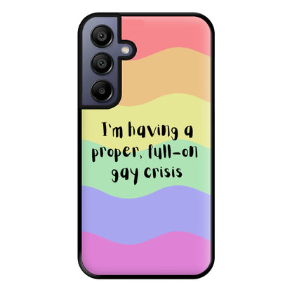 Gay Crisis - Heart TV Phone Case for Galaxy A15