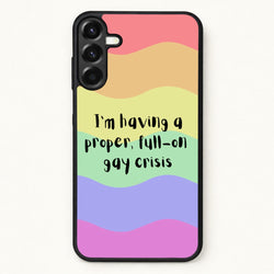 Gay Crisis - Heart TV Phone Case for Galaxy A17