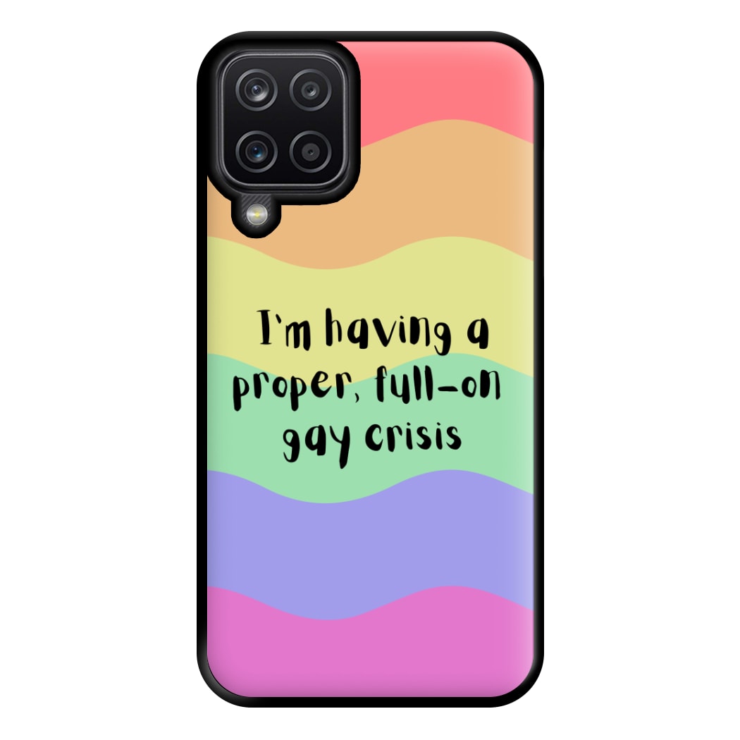 Gay Crisis - Heart TV Phone Case for Galaxy A12