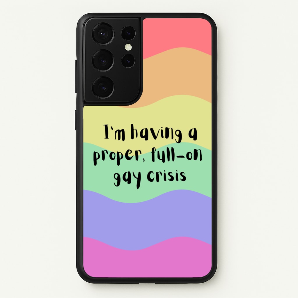 Gay Crisis - Heart TV  - Heartstopper Phone Case for Galaxy S21 Ultra