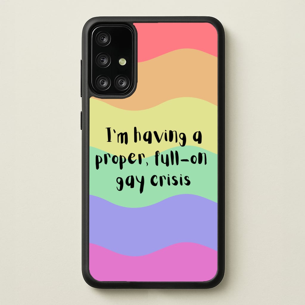 Gay Crisis - Heart TV  - Heartstopper Phone Case for Galaxy A71