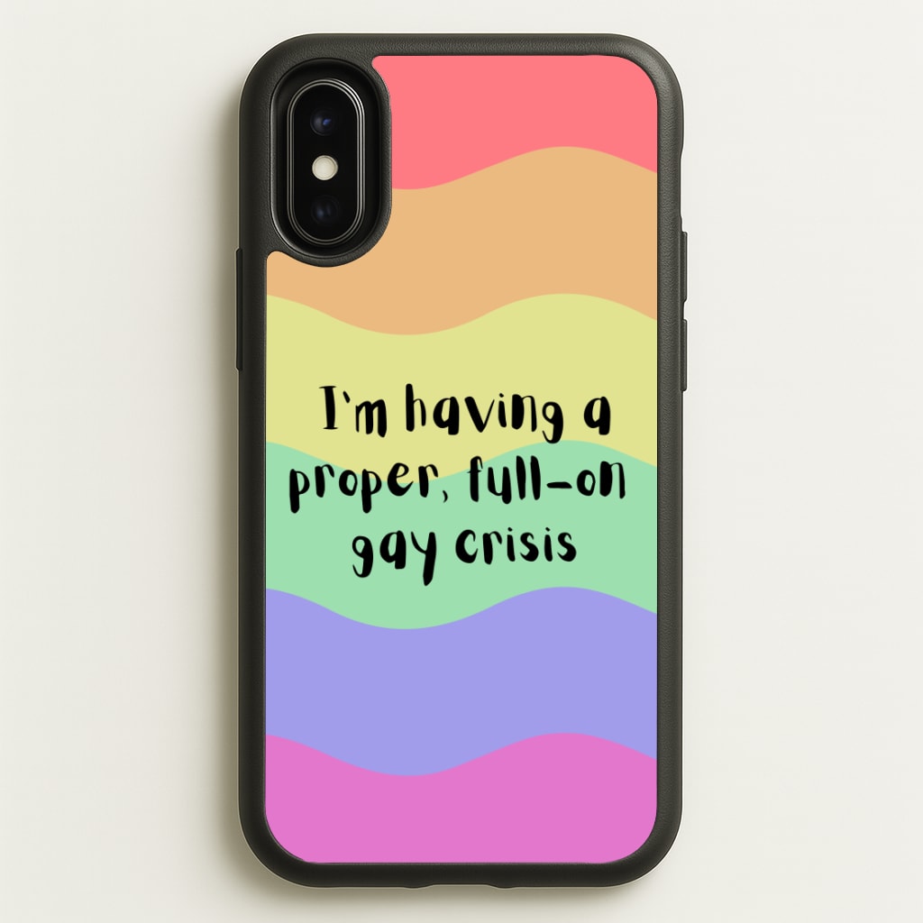 Gay Crisis - Heart TV  - Heartstopper Phone Case for iPhone X / XS