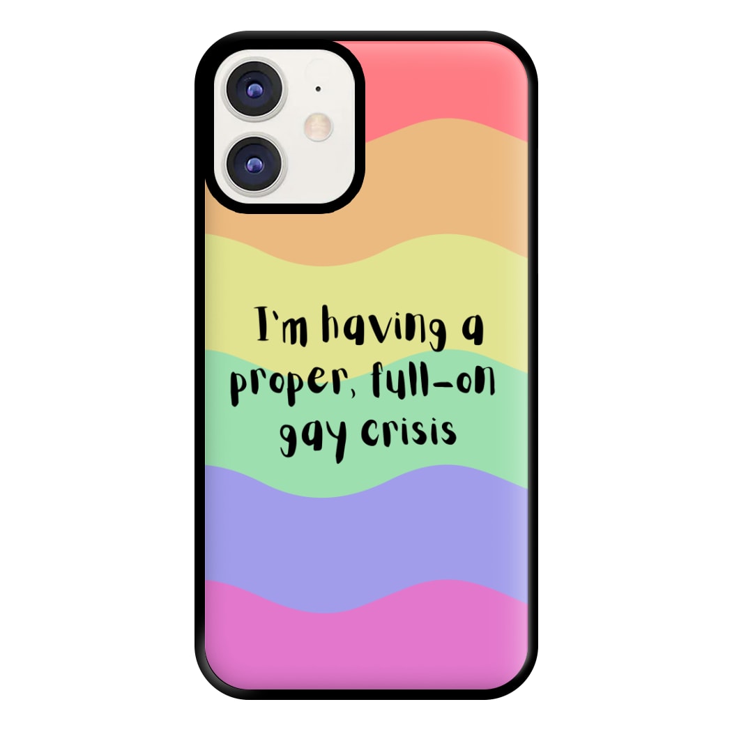 Gay Crisis - Heart TV Phone Case for iPhone 12 / 12 Pro