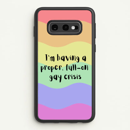 Gay Crisis - Heart TV  - Heartstopper Phone Case for Galaxy S10e